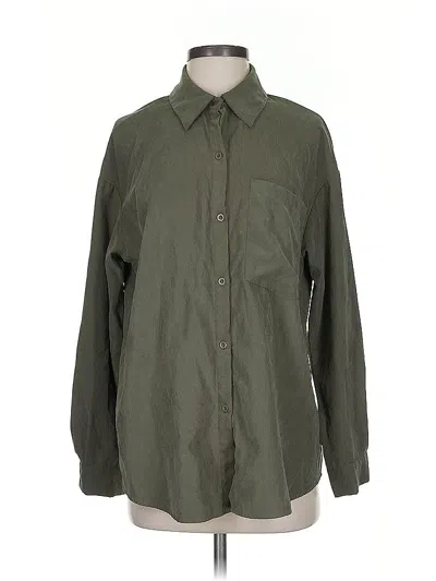 Pre-owned Shein Long Sleeve Blouse In Green