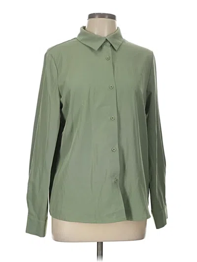 Pre-owned Shein Long Sleeve Blouse In Green