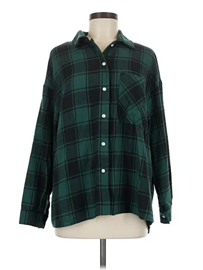 Pre-owned Shein Long Sleeve Blouse In Green