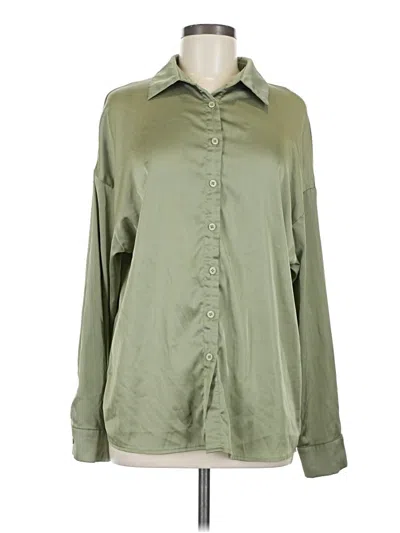 Pre-owned Shein Long Sleeve Blouse In Green