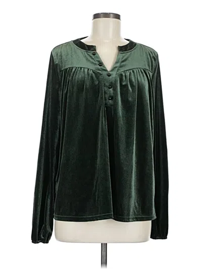 Pre-owned Shein Long Sleeve Blouse In Green