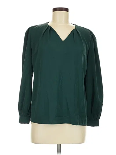 Pre-owned Shein Long Sleeve Blouse In Green