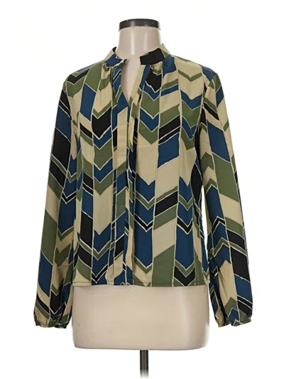Pre-owned Shein Long Sleeve Blouse In Green