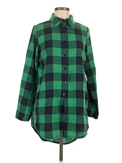 Pre-owned Shein Long Sleeve Blouse In Green