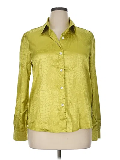 Pre-owned Shein Long Sleeve Blouse In Green