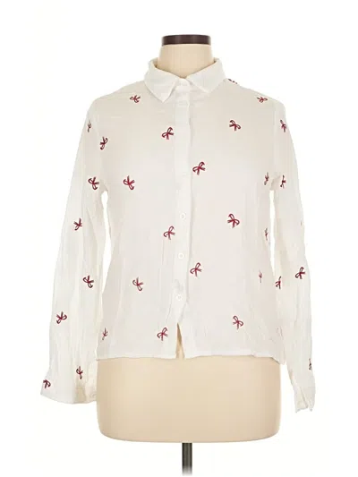 Pre-owned Shein Long Sleeve Blouse In Ivory