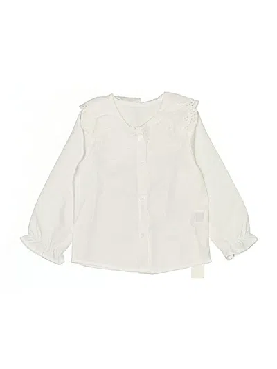 Pre-owned Shein Kids' Long Sleeve Blouse In Ivory