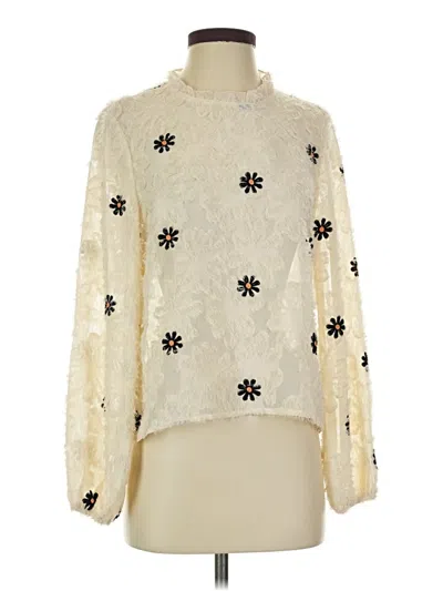 Pre-owned Shein Long Sleeve Blouse In Ivory