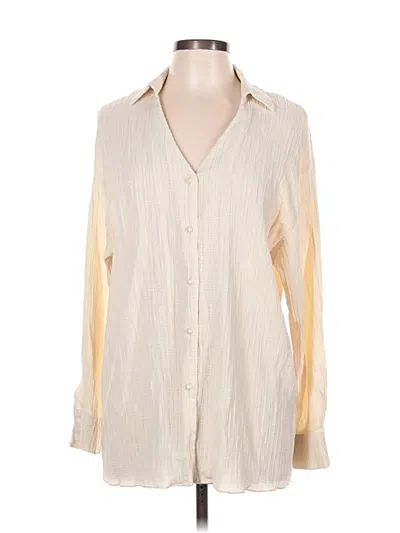 Pre-owned Shein Long Sleeve Blouse In Ivory