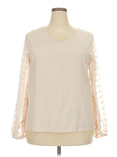 Pre-owned Shein Long Sleeve Blouse In Ivory