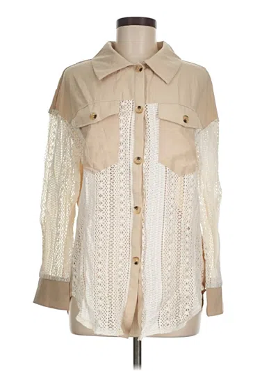 Pre-owned Shein Long Sleeve Blouse In Ivory