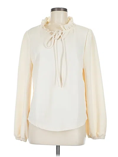 Shein Long Sleeve Blouse In Ivory