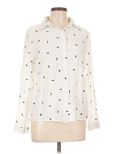 Pre-owned Shein Long Sleeve Blouse In Ivory