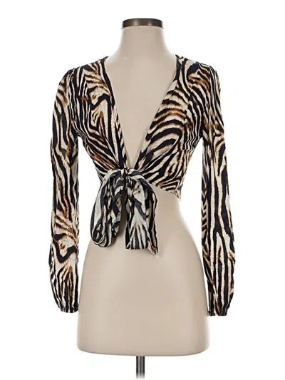 Pre-owned Shein Long Sleeve Blouse In Ivory