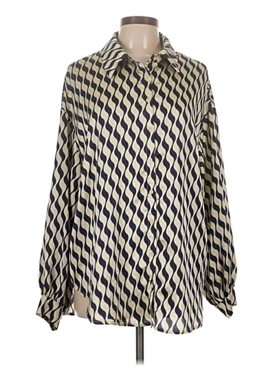 Pre-owned Shein Long Sleeve Blouse In Ivory