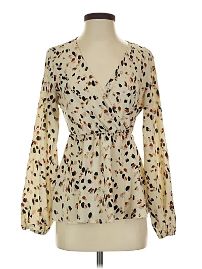 Pre-owned Shein Long Sleeve Blouse In Ivory