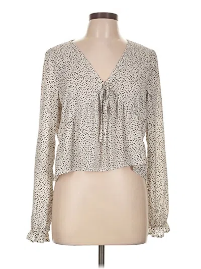 Pre-owned Shein Long Sleeve Blouse In Ivory