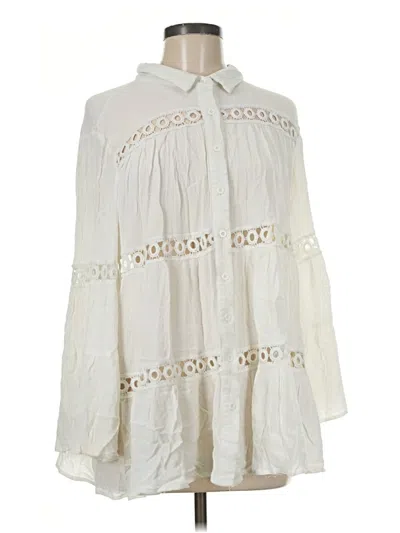 Pre-owned Shein Long Sleeve Blouse In Ivory