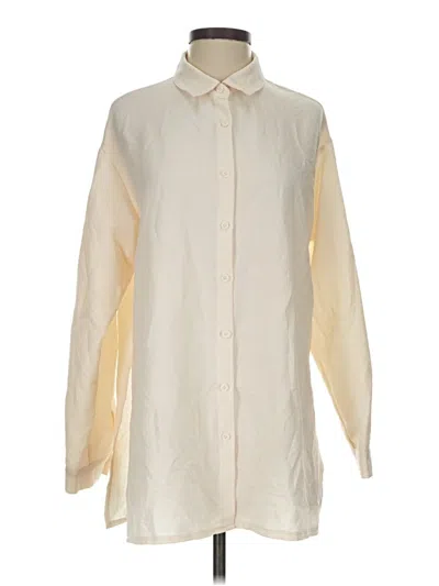 Pre-owned Shein Long Sleeve Blouse In Ivory