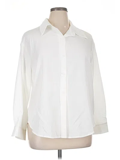 Pre-owned Shein Long Sleeve Blouse In Ivory