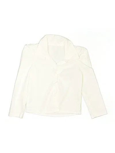 Pre-owned Shein Kids' Long Sleeve Blouse In Ivory