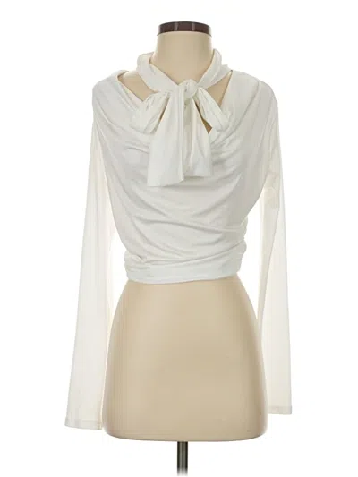 Pre-owned Shein Long Sleeve Blouse In Ivory