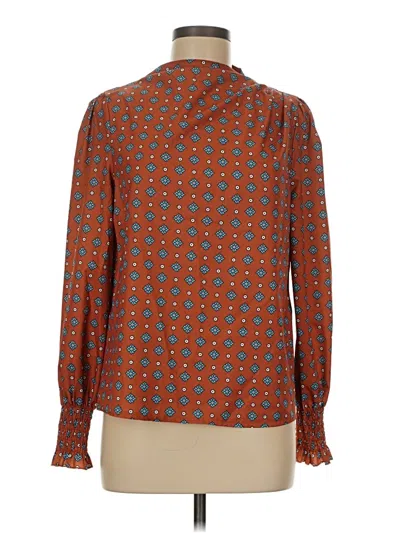 Pre-owned Shein Long Sleeve Blouse In Orange