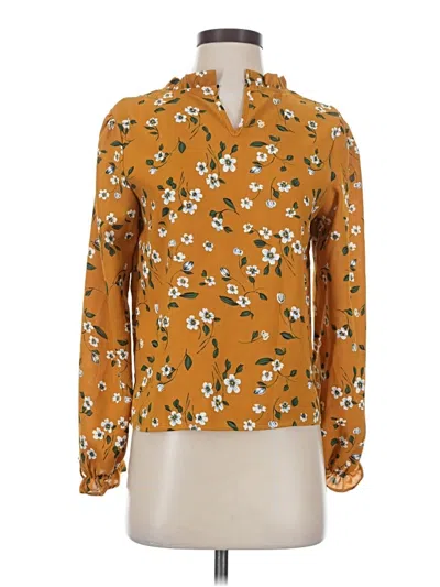 Pre-owned Shein Long Sleeve Blouse In Orange