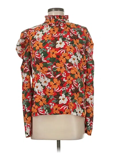 Pre-owned Shein Long Sleeve Blouse In Orange