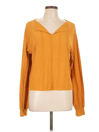 Pre-owned Shein Long Sleeve Blouse In Orange
