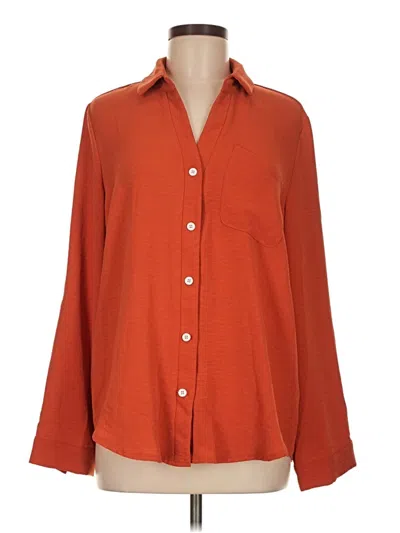 Pre-owned Shein Long Sleeve Blouse In Orange