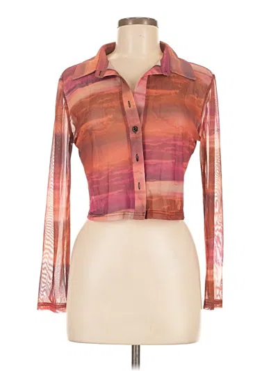 Pre-owned Shein Long Sleeve Blouse In Orange