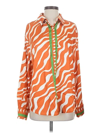 Pre-owned Shein Long Sleeve Blouse In Orange