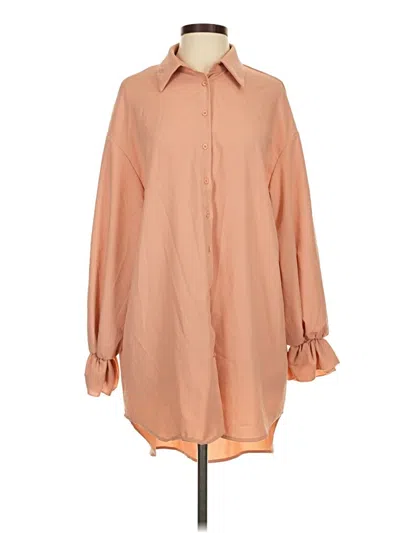 Pre-owned Shein Long Sleeve Blouse In Orange