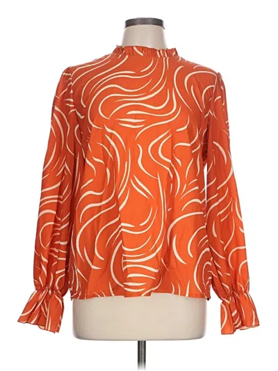 Pre-owned Shein Long Sleeve Blouse In Orange