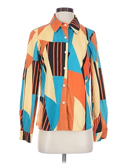 Pre-owned Shein Long Sleeve Blouse In Orange