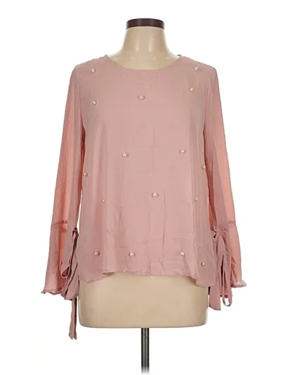 Pre-owned Shein Long Sleeve Blouse In Pink