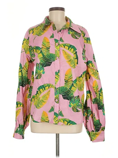 Pre-owned Shein Long Sleeve Blouse In Pink