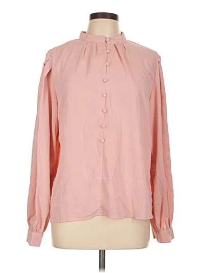 Pre-owned Shein Long Sleeve Blouse In Pink