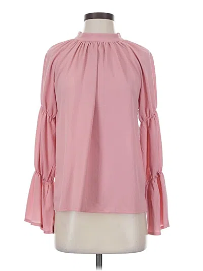 Pre-owned Shein Long Sleeve Blouse In Pink
