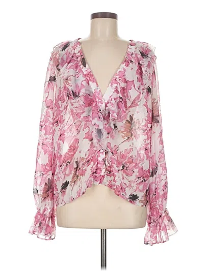 Pre-owned Shein Long Sleeve Blouse In Pink
