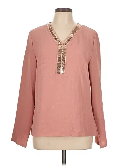 Pre-owned Shein Long Sleeve Blouse In Pink