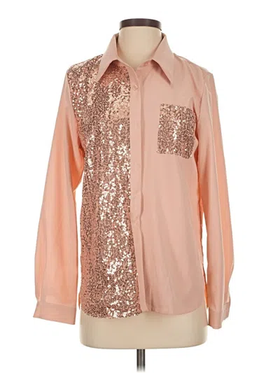 Pre-owned Shein Long Sleeve Blouse In Pink