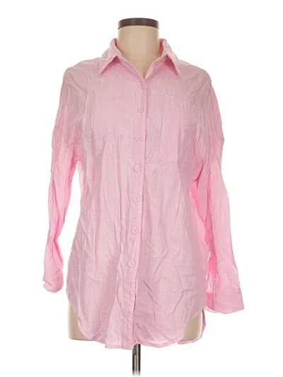 Pre-owned Shein Long Sleeve Blouse In Pink
