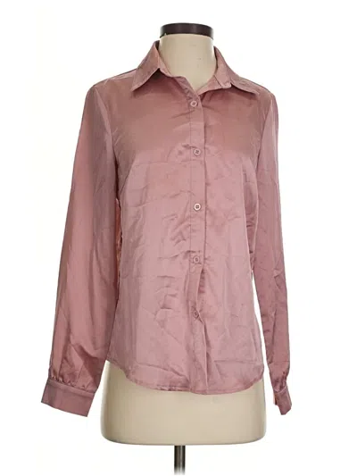 Pre-owned Shein Long Sleeve Blouse In Pink