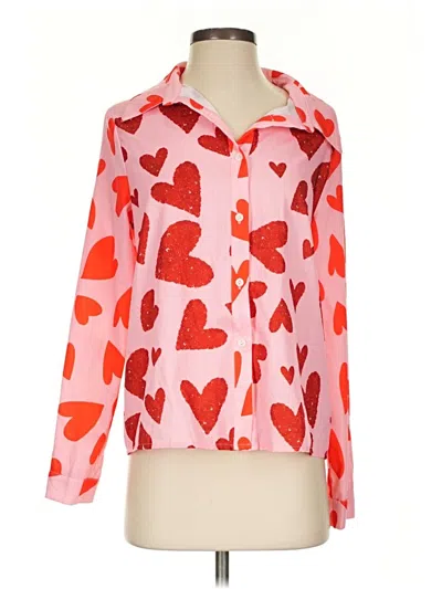 Pre-owned Shein Long Sleeve Blouse In Pink