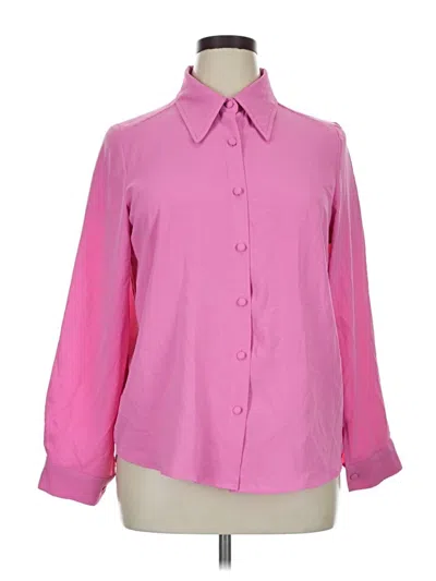 Pre-owned Shein Long Sleeve Blouse In Pink
