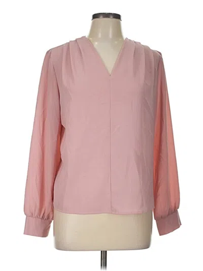 Pre-owned Shein Long Sleeve Blouse In Pink