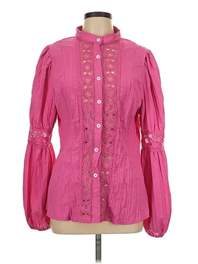 Pre-owned Shein Long Sleeve Blouse In Pink