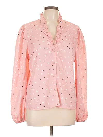 Pre-owned Shein Long Sleeve Blouse In Pink